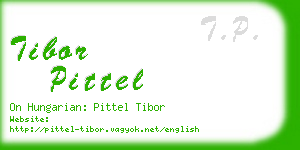 tibor pittel business card